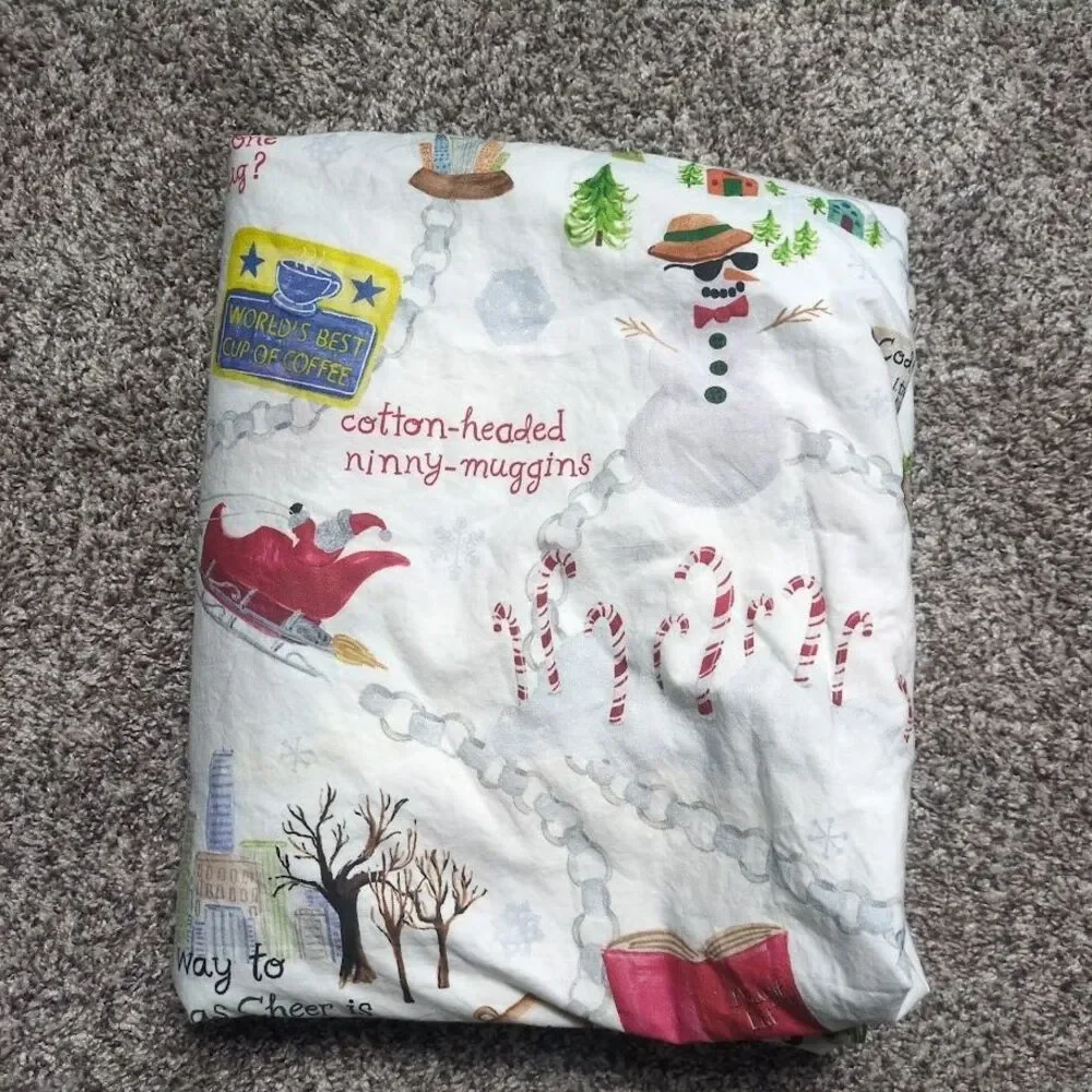 Pottery Barn Elf The Movie Full Size FLAT Sheet ONLY